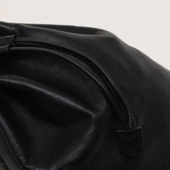 GUCCI Bamboo Hand Bag Leather 2way Dark Brown Gold Auth 125616 - Picture 11 of 16